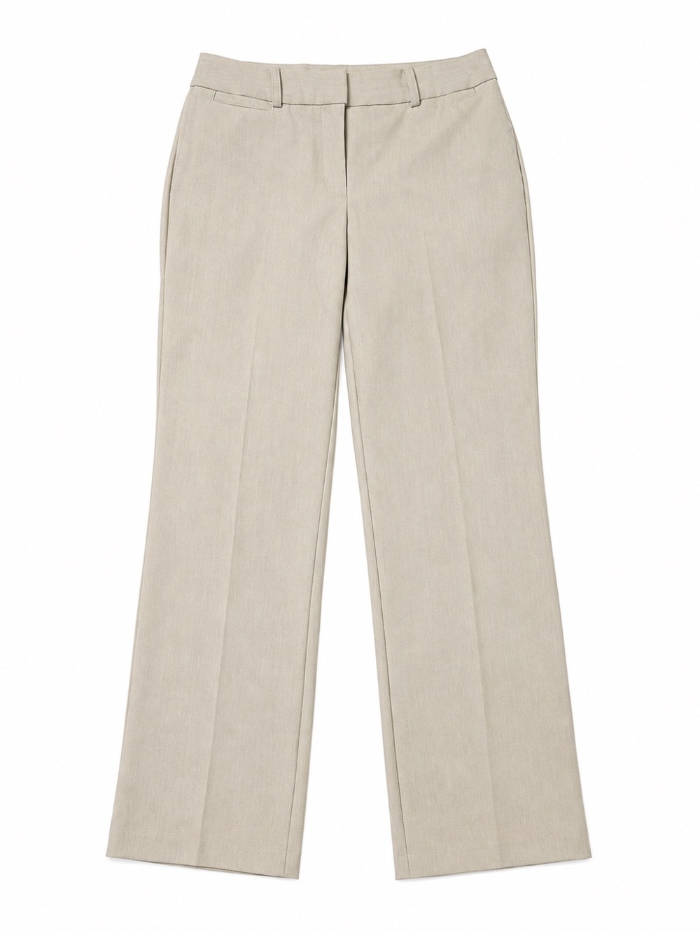Classic Straight-Leg Women's Dress Pants in Light Beige 4 Petite